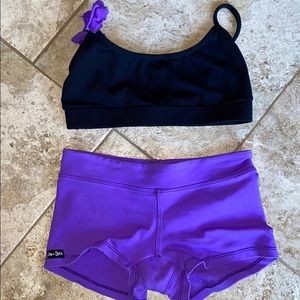 Jo + Jax dance Outfit bra top and matching shorts